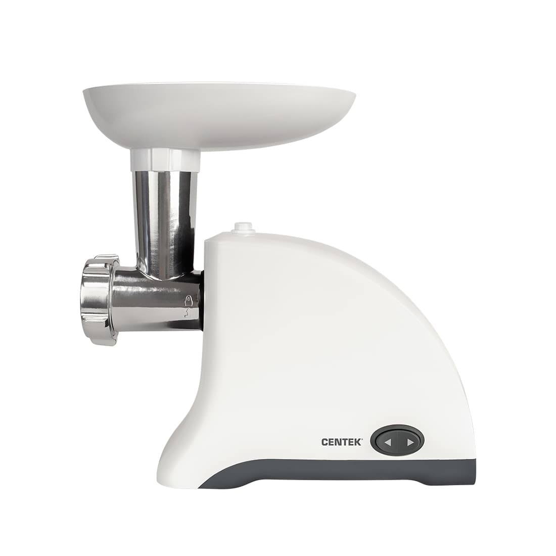 Мясорубка, Centek, CT-1609, 1550Вт, Реверс, 2 диска, Стальной нож и узлы, Белый