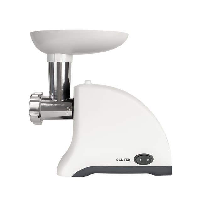 Мясорубка, Centek, CT-1609, 1550Вт, Реверс, 2 диска, Стальной нож и узлы, Белый