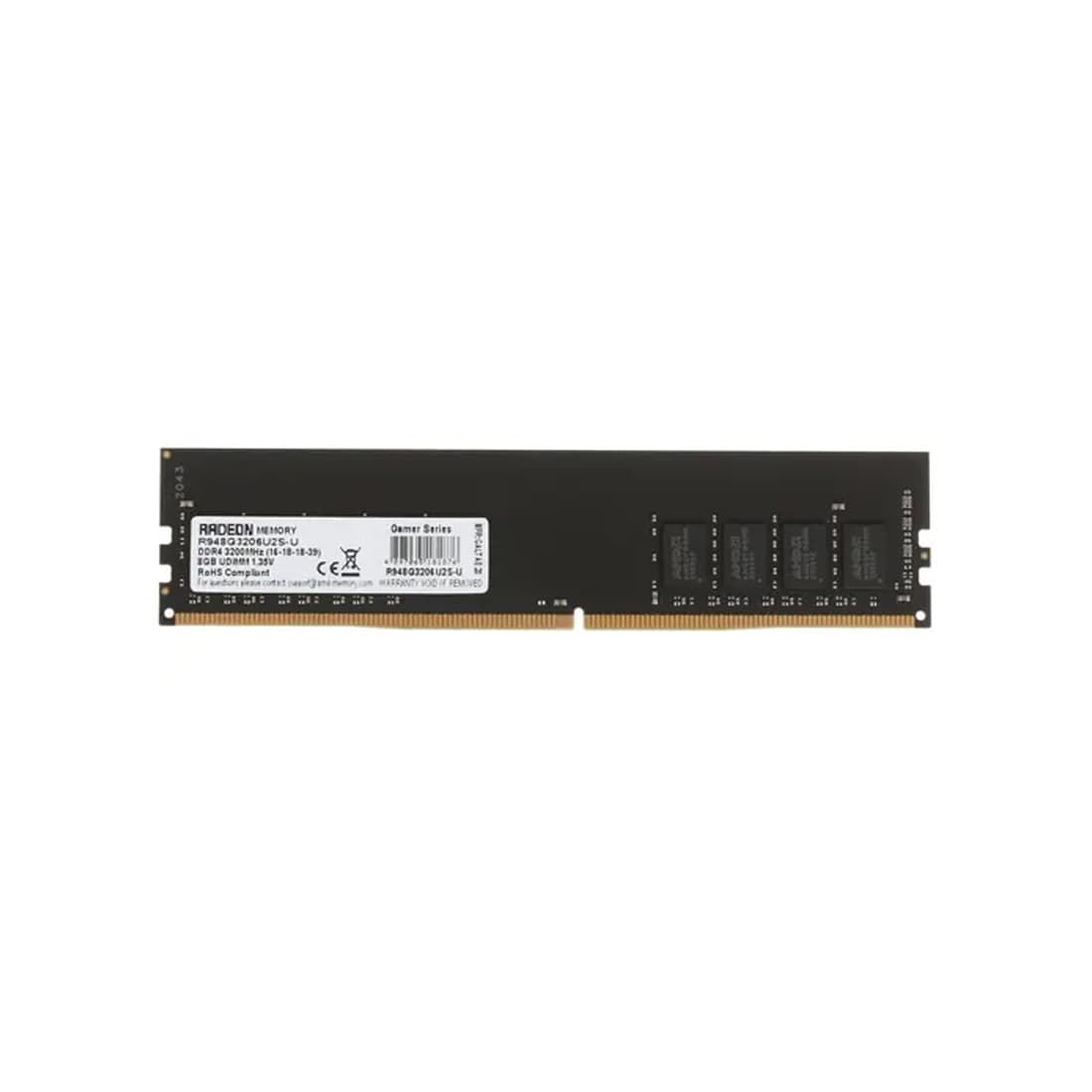 Модуль памяти, AMD Radeon, R948G3206U2S-U, DDR4, 8GB, DIMM <PC4-25600/3200MHz>