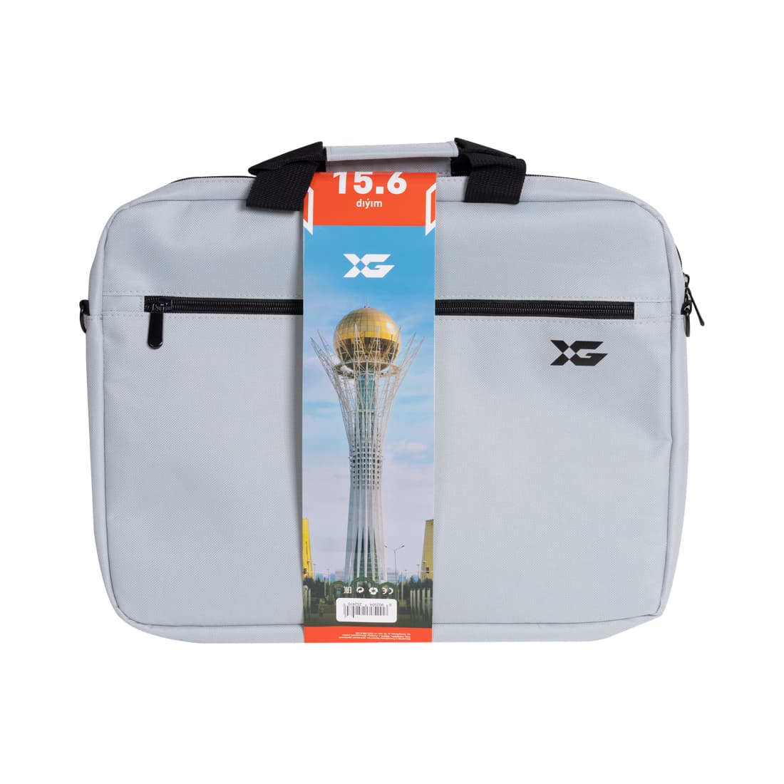 Сумка для ноутбука, XG, Astana 15.6" (XGNB-01G15.6), 15.6", Лёгкая, Внешнее отделение на молнии, 1 внутреннее отделение, Полиэстер, Серый