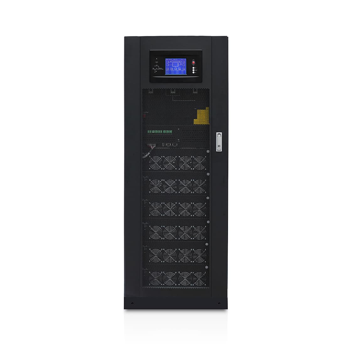 Источник бесперебойного питания, SVC, RM120/20X, 120кВа/108кВт.,Тип: модульный, Высота 1,6м, Подключение до 6 модулей 20кВа(PM20X), Холодный старт, Горячая замена модулей, 3 фазы на вход/3 фазы на выход, Коэффициент мощности 0,9