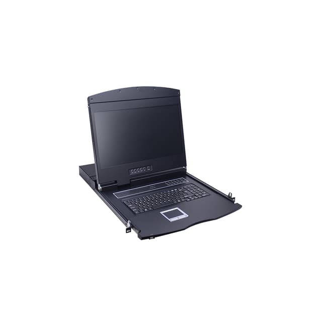 KVM консоль, SHIP, AS-9108ULS, Стоечная, 8-портовая ,19" экран, Коннекторы VGA, Чёрный