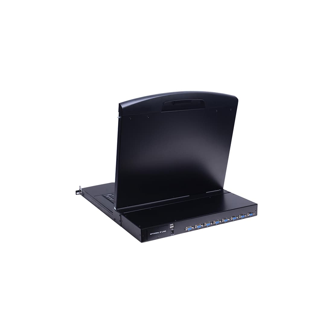 KVM консоль, SHIP, AS-9108ULS, Стоечная, 8-портовая ,19" экран, Коннекторы VGA, Чёрный