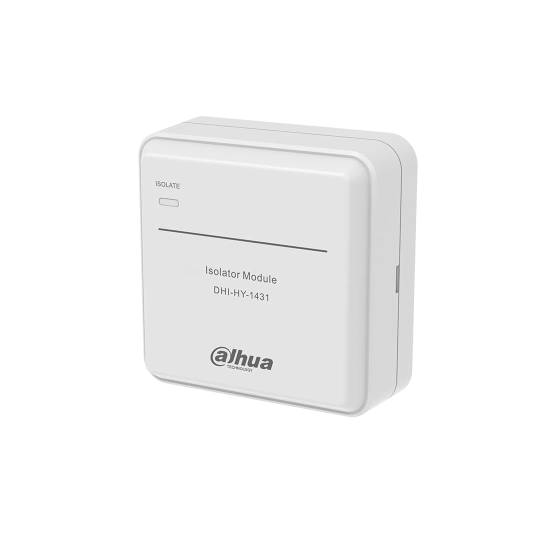 Изолятор короткого замыкания адресный, Dahua, DHI-HY-1431, Адресный изоляторный модуль, Рабочее напряжение 24В, Двух проводное бесполярное подключение, Дальность подключения 1500м, Ток короткого замыкания 450mA
