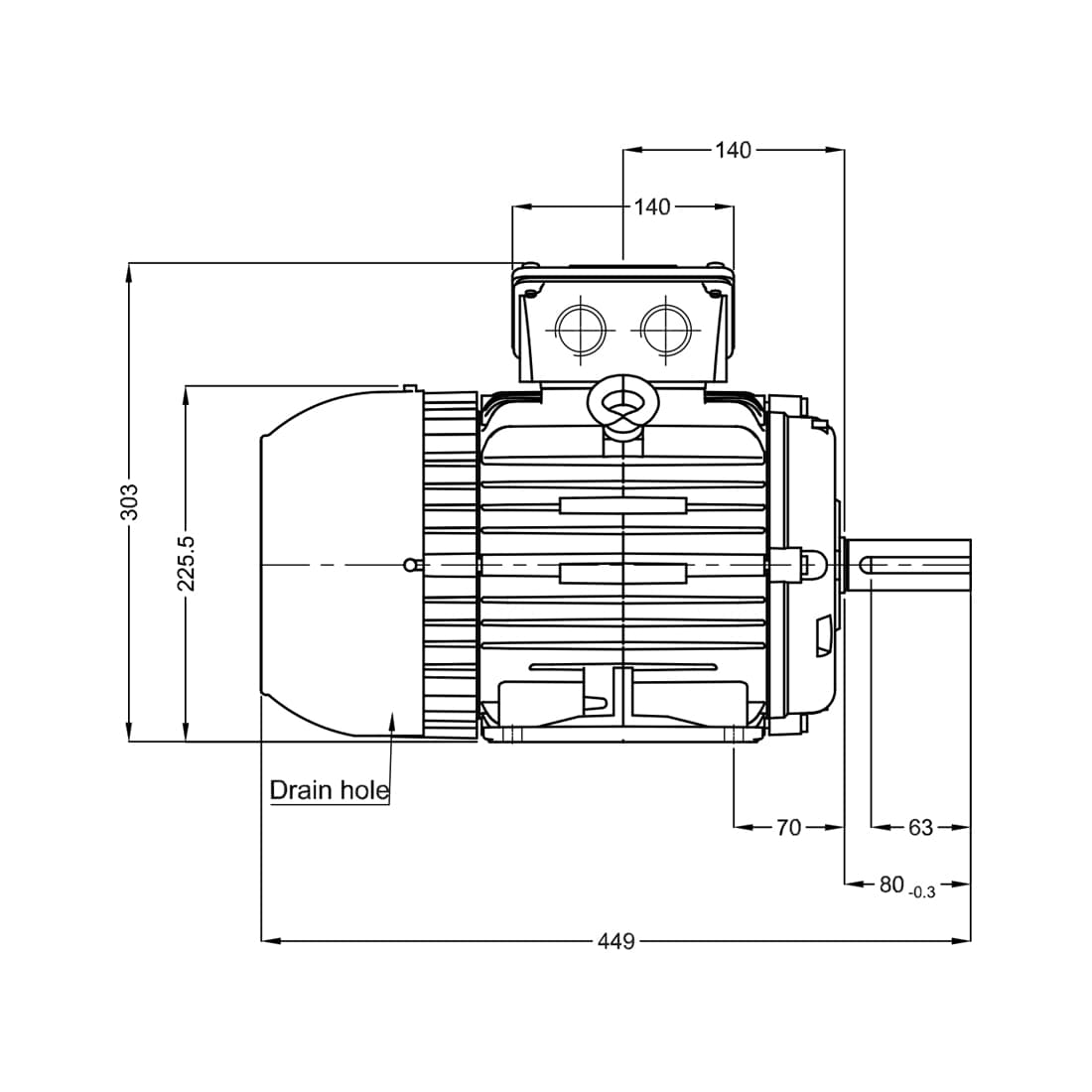 Асинхронный электродвигатель, WEG, 17376515, WGOST-L112M, 7.5 kW, 2 Пол, B3T, 220/380 В, 50 Гц, IE1, IP55, Std.