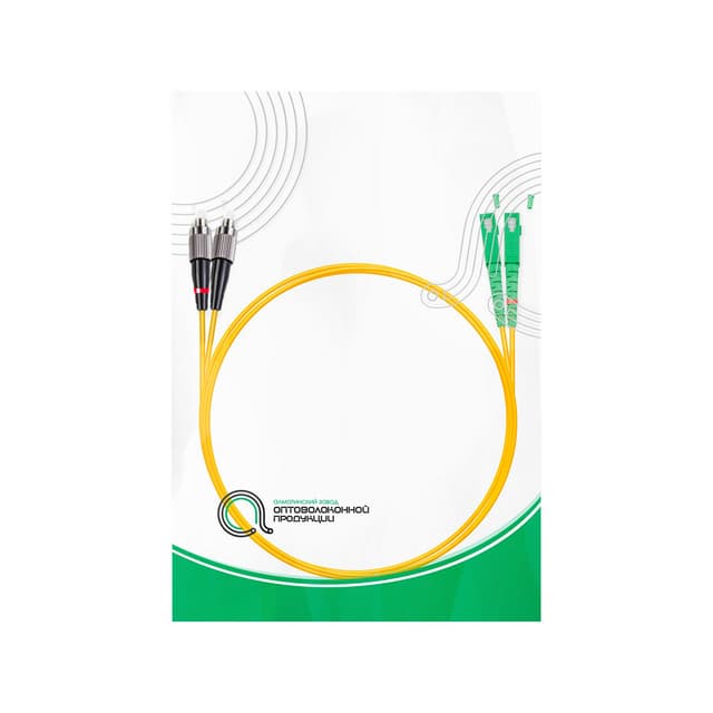 Патч корд оптоволоконный,, SC/APC-FC/UPC SM 9/125 Duplex 3.0мм 1 м, LSZH