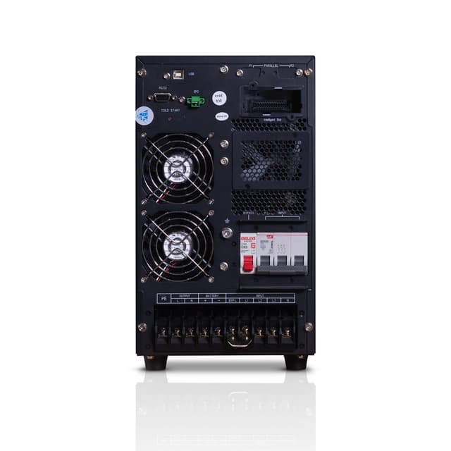 Источник бесперебойного питания, SVC, GT31-10KVA, Мощность 10кВА/9кВт, Трёхфазный (3 фазы на вход, 1 на выход), GT31-серия, On-Line, LCD\RS-232/USB SMART, Диапазон работы AVR: 190-499В, Батарея: 16 шт. (не поставляется в комплекте), Чёрный