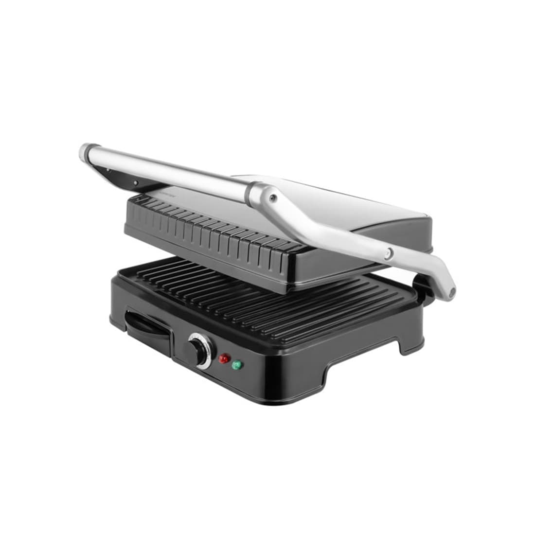 Гриль, Centek, CT-1464, 2000 Вт, 1 жаровня, 297х235мм, Антипригар, Нерж отделка, Макс 240°С, Черный/стальной