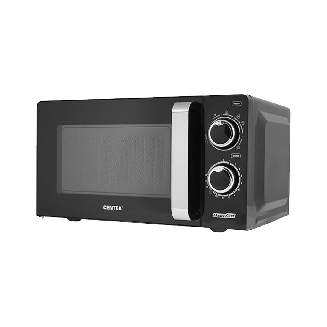 Микроволновая печь, Centek, CT-1575, 20л, Мощность 700т, Мех управление, Подсветка, Таймер, 6 режимов, Тарелка 245мм, Черный