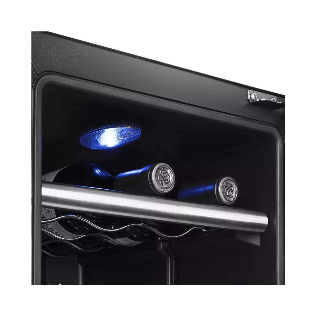 Винный шкаф, Kitfort, KT-2402, Термоэлектрическое охлаждение, Внутренний объем 35 л, Вместимость 12 бутылок, 4 полки, Уровень шума 25 дБ, Мощность 70 Вт, Черный