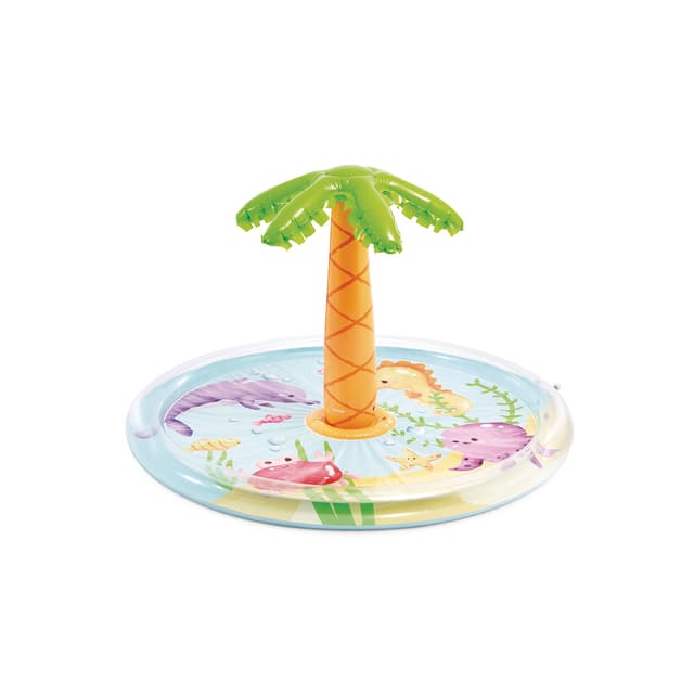 Детский надувной игровой бассейн Palm Tree Spray 173 x 104см, INTEX, 56433NP, Винил, 166л., 2+, Разбрызгиватель, Многоцветный, Цветная коробка