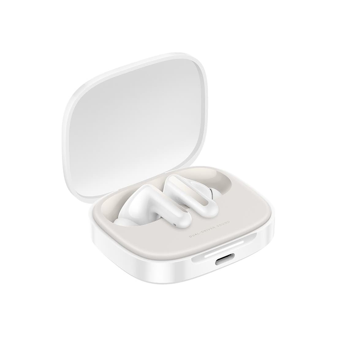 Наушники, Redmi, Buds 6, Cloud White, BHR9250GL/M2429E1, Работа с одного заряда 10 часов, Длительность работы с кейсом 42 часа, Зарядный порт Type-C, Время заряда батареи кейса 2 часа, Bluetooth 5.4, Вес 5 гр (Наушники)/43,2 гр (Общий вес), Размеры 61.01*51.71*24.80 мм, Белый