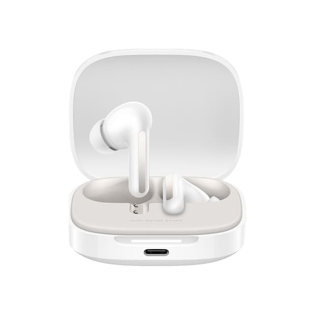 Наушники, Redmi, Buds 6, Cloud White, BHR9250GL/M2429E1, Работа с одного заряда 10 часов, Длительность работы с кейсом 42 часа, Зарядный порт Type-C, Время заряда батареи кейса 2 часа, Bluetooth 5.4, Вес 5 гр (Наушники)/43,2 гр (Общий вес), Размеры 61.01*51.71*24.80 мм, Белый