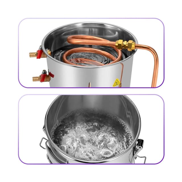 Дистиллятор, Kitfort, КТ-6316, Мощность насоса 7 Вт, Ёмкость перегонного куба 10 л, Ёмкость охлаждающего бака 2,3 л , Цвет стальной