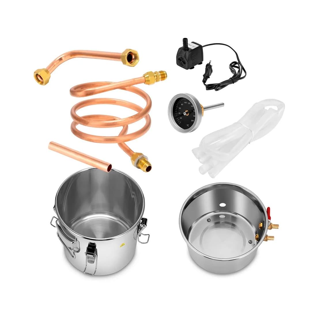 Дистиллятор, Kitfort, КТ-6316, Мощность насоса 7 Вт, Ёмкость перегонного куба 10 л, Ёмкость охлаждающего бака 2,3 л , Цвет стальной