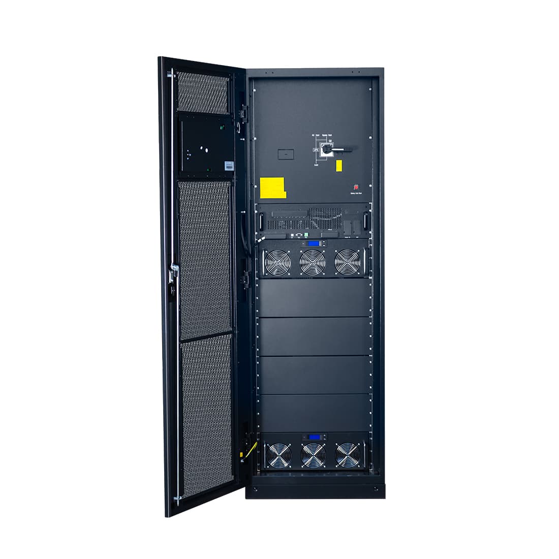 Источник бесперебойного питания, SVC, MRX33-300/50X, 300кВа/270кВт.,Тип: модульный, Высота 2м, Подключение до 6 модулей 50кВа (PM50X), Холодный старт, Горячая замена модулей, 3 фазы на вход/3 фазы на выход, Коэффициент мощности 0.9