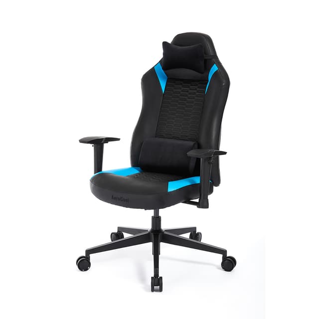 Игровое компьютерное кресло, Aerocool, CROWN Smart Racer Blue, Искусственная кожа PU AIR, (Ш)65*(Г)70*(В)122 (132) см, Черно-Синий