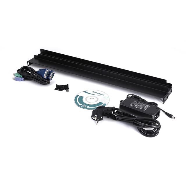 KVM консоль, SHIP, AS-7108TLS, Стоечная, 8-портовая ,17" экран, Коннекторы CAT5, Чёрный