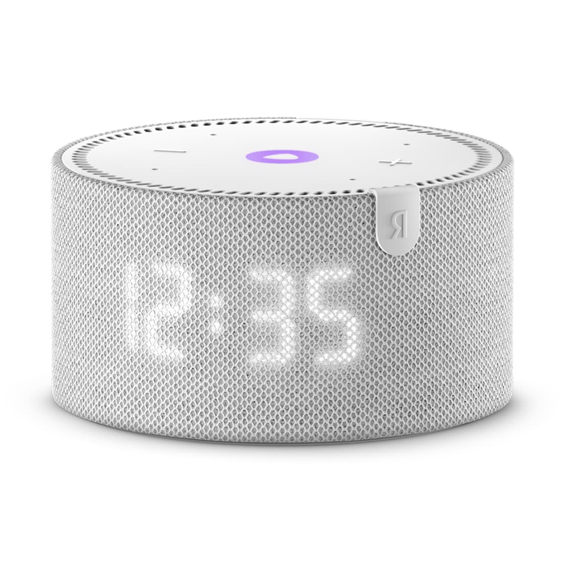 Умная колонка, Яндекс, YNDX-00020G, Яндекс Станция Мини с часами, 10Вт, 1 динамик, 4 микрофона, 150–20 000 Гц, Wi-Fi (2,4–5 ГГц), Bluetooth 5.0, AUX OUT, серый опал