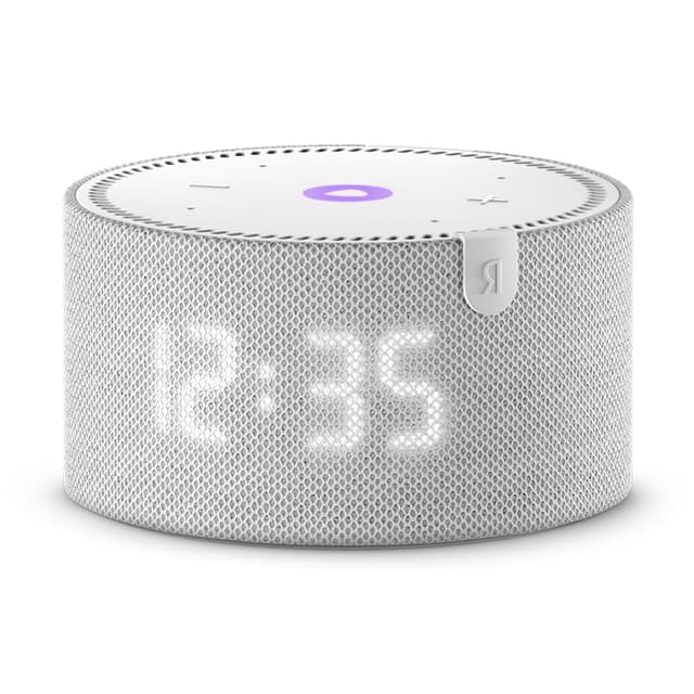 Умная колонка, Яндекс, YNDX-00020G, Яндекс Станция Мини с часами, 10Вт, 1 динамик, 4 микрофона, 150–20 000 Гц, Wi-Fi (2,4–5 ГГц), Bluetooth 5.0, AUX OUT, серый опал