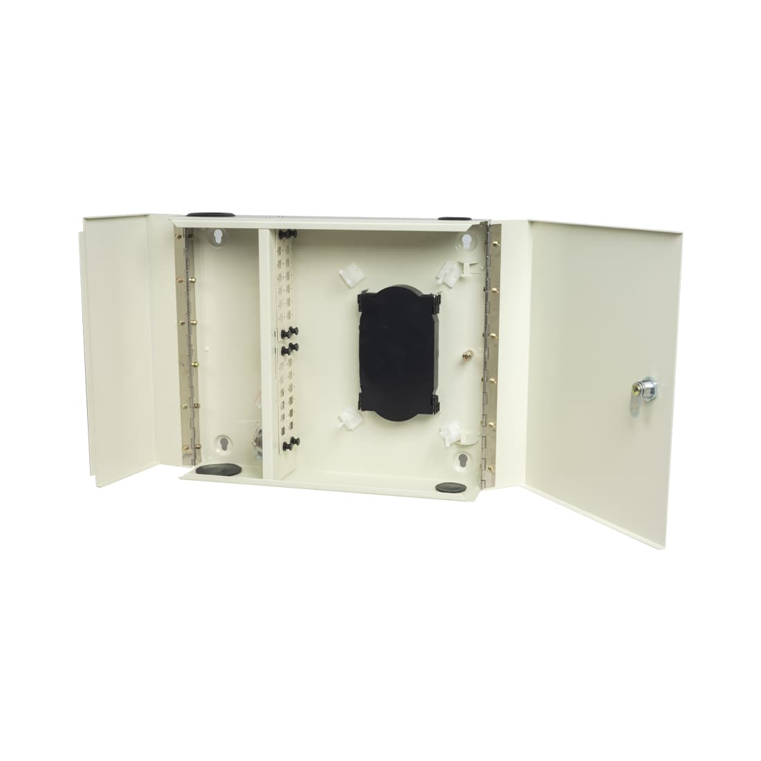 Оптический кросс укомплектованный,АЗОП, OWB24, 24 порта SC/UPC Simplex, Настенный, Металл, Серый