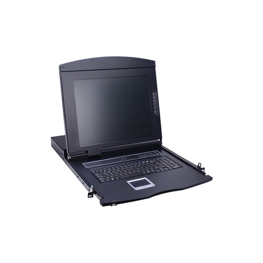 KVM консоль, SHIP, AI-7108TLS, Стоечная, 8 портов CAT5, 17" экран, Поддержка IP функции, Чёрный