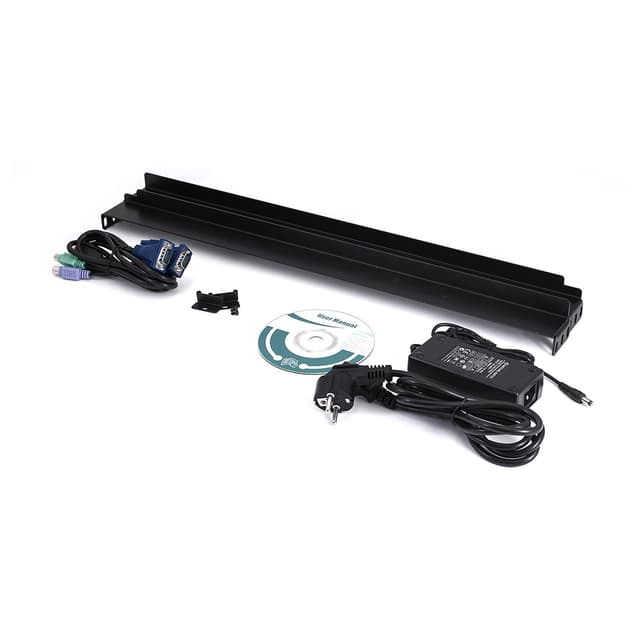 KVM консоль, SHIP, AI-7108TLS, Стоечная, 8 портов CAT5, 17" экран, Поддержка IP функции, Чёрный