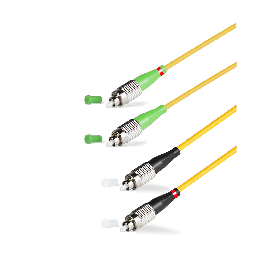 Патч корд оптоволоконный,, FC/UPC-FC/APC SM 9/125 Duplex 2.0мм 1 м, LSZH