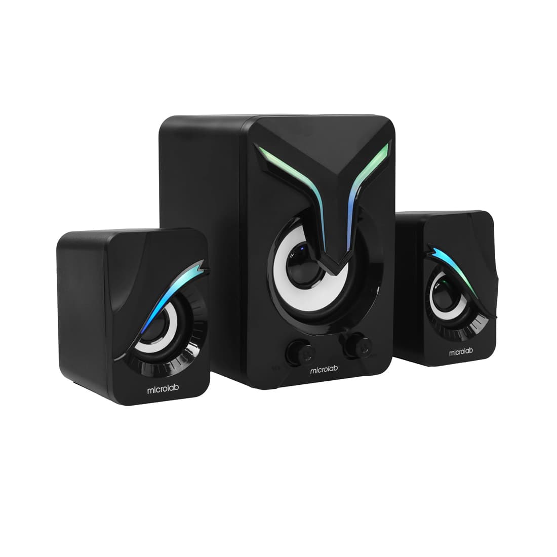 Акустическая система, Microlab, U270 Phenix, USB, LED, 5 Вт + 3 Вт x2, Вход: стерео 3,5 мм, Регулировки на передней панели, Черный