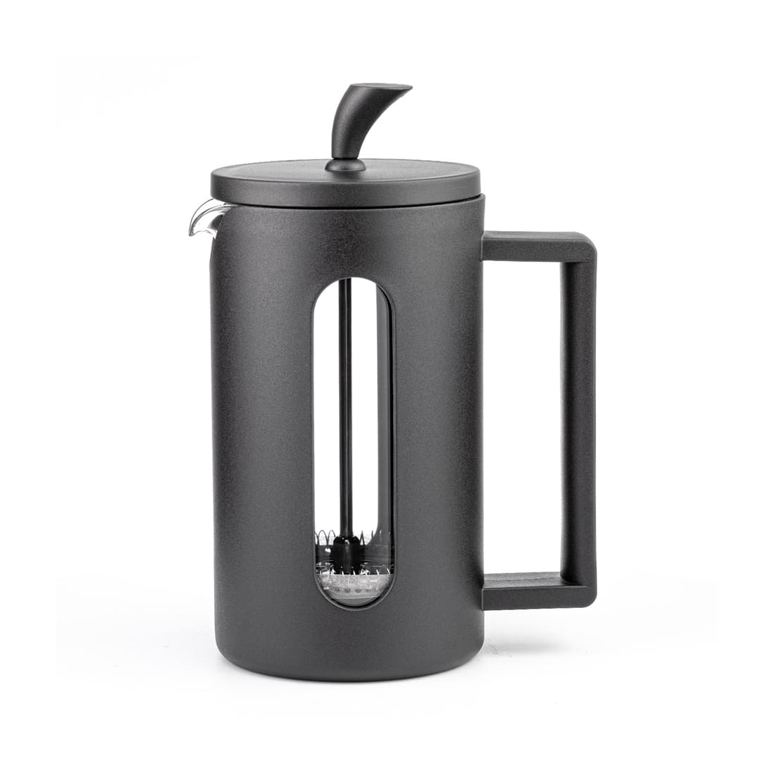 Френч-пресс, LARA, LR06-54-350, Объем 350мл, Стальной фильтр, Боросиликатное стекло, Подходит для мытья в посудомоечной машине, Серый