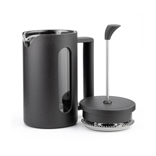 Френч-пресс, LARA, LR06-54-350, Объем 350мл, Стальной фильтр, Боросиликатное стекло, Подходит для мытья в посудомоечной машине, Серый