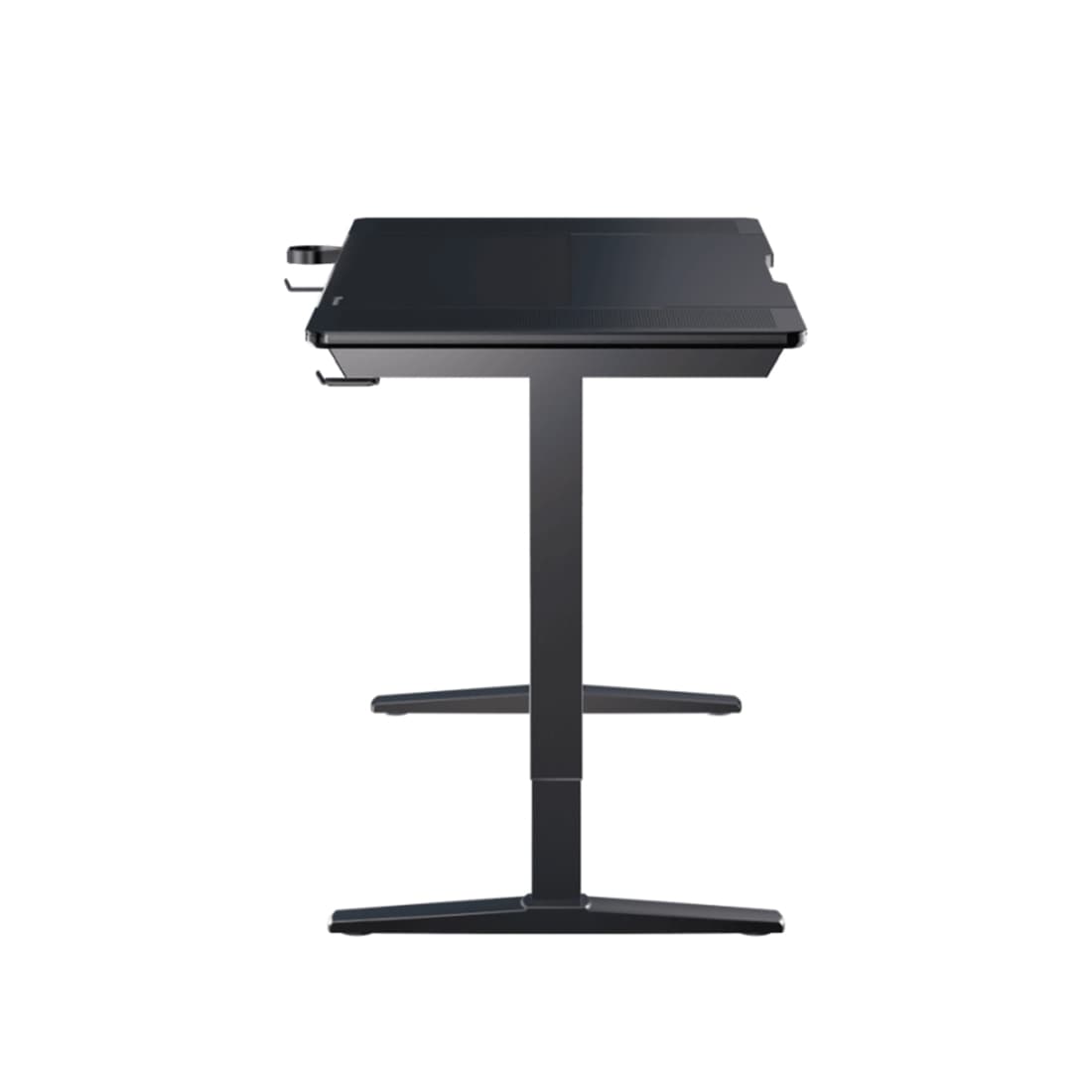 Компьютерный стол, ThunderX3, LAB-X, Поверхность - закалённое стекло, Основание - сталь, 170*75*70(120) см, Панель управления высотой, 2 программируемые настройки памяти, В комплекте коврик для мыши из закалённого стекла, держатель для наушников, лоток для кабеля, подстаканник, 2 коробки ( в комплекте столешница+стальное основание), Чёрный