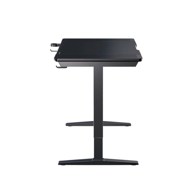 Компьютерный стол, ThunderX3, LAB-X, Поверхность - закалённое стекло, Основание - сталь, 170*75*70(120) см, Панель управления высотой, 2 программируемые настройки памяти, В комплекте коврик для мыши из закалённого стекла, держатель для наушников, лоток для кабеля, подстаканник, 2 коробки ( в комплекте столешница+стальное основание), Чёрный