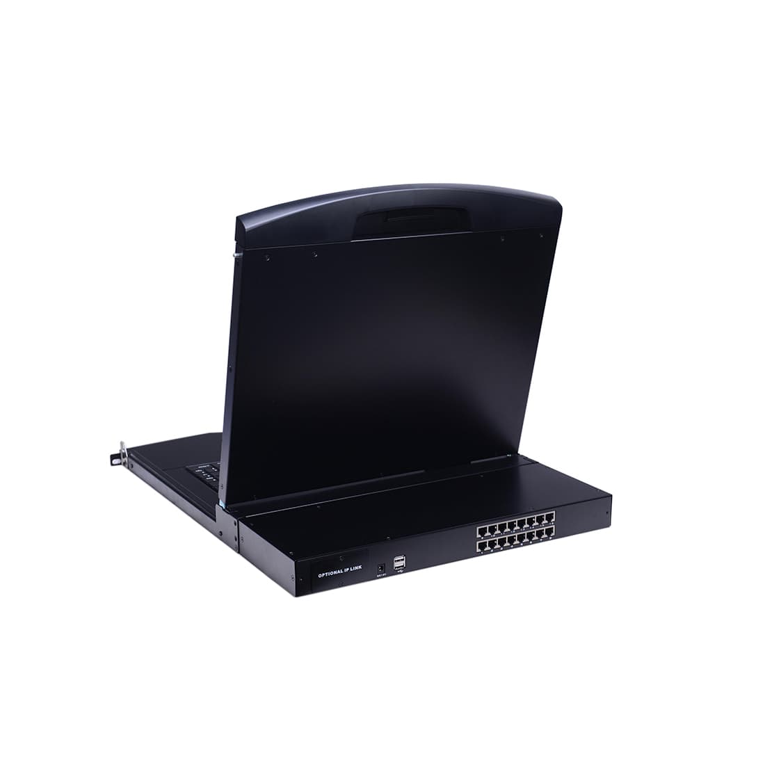 KVM консоль, SHIP, AS-7116TLS, Стоечная, 16- портовая, 17" экран, Коннекторы CAT5, Чёрный