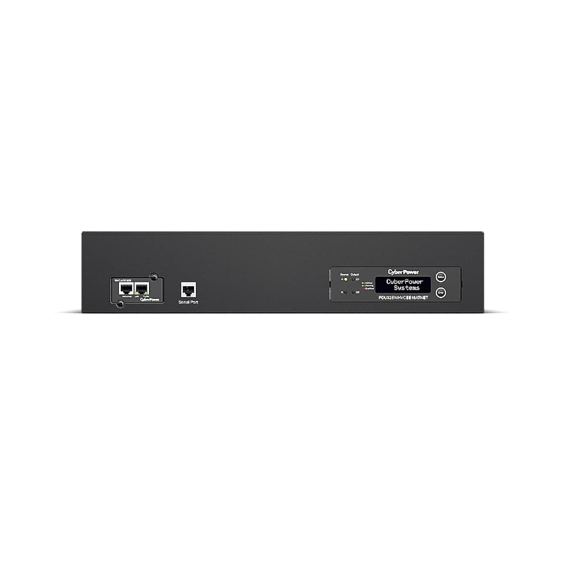 Блок распределения питания, ATS CyberPower PDU32SWHVCEE18ATNET (240В) , Входной разъем IEC 60309 32A x 2, Выходной разъем IEC C19 x 2/IEC C13 x 16, Длина кабеля 3,05 м, Высота: 2U