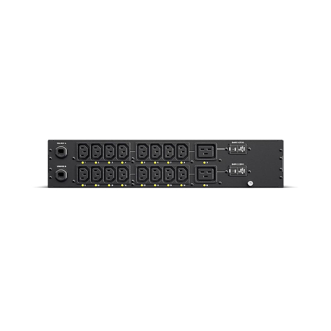 Блок распределения питания, ATS CyberPower PDU32SWHVCEE18ATNET (240В) , Входной разъем IEC 60309 32A x 2, Выходной разъем IEC C19 x 2/IEC C13 x 16, Длина кабеля 3,05 м, Высота: 2U