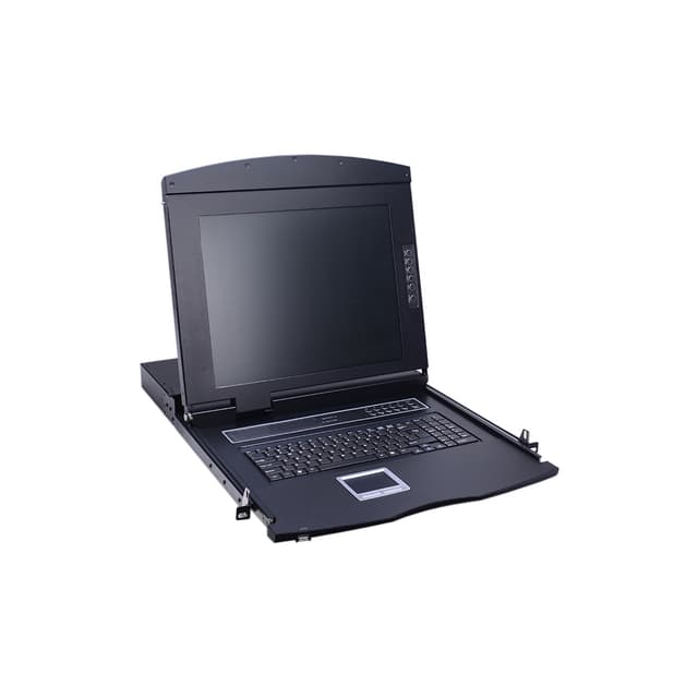 KVM консоль, SHIP, AI-7116TLS, Стоечная, 16-портовая, 17" экран, Коннекторы CAT5, Поддержка IP функции, Чёрный