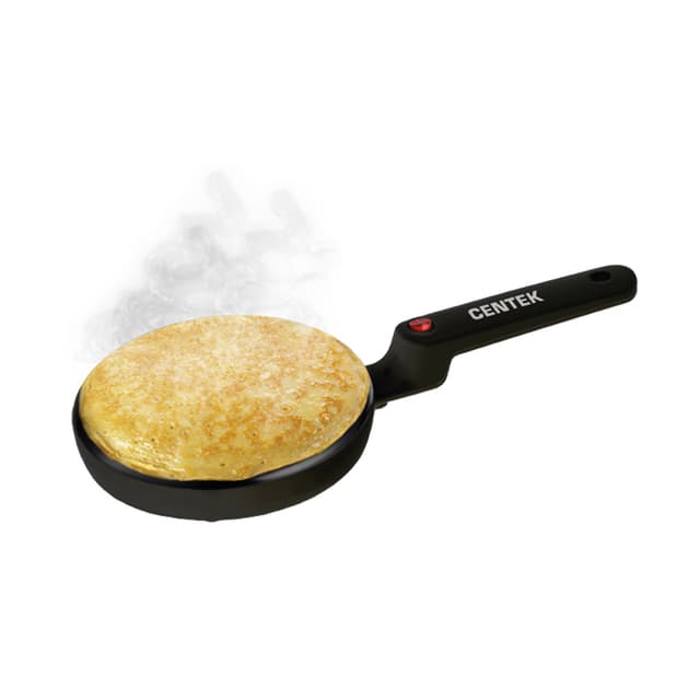 Блинница погружная, Centek, CT-1455, 800Вт, Диаметр 20 см, Антипригарное покрытие, Максимальная температура нагрева 200°С, Черный