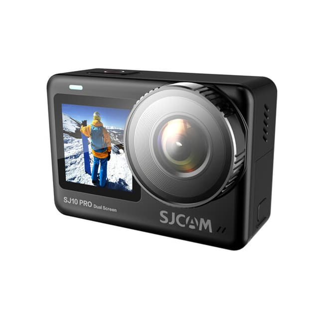 Экшн-камера, SJCAM, SJ10 PRO DUAL SCREEN, 4K/60fps, Sony IMX377 12 МП 170°, Wifi 10 м/2,4 & 5 Hz, Slow motion, Чипсет Ambarella H22S85, 1300mAh, 2.33" сенсорный дисплей, Чёрный