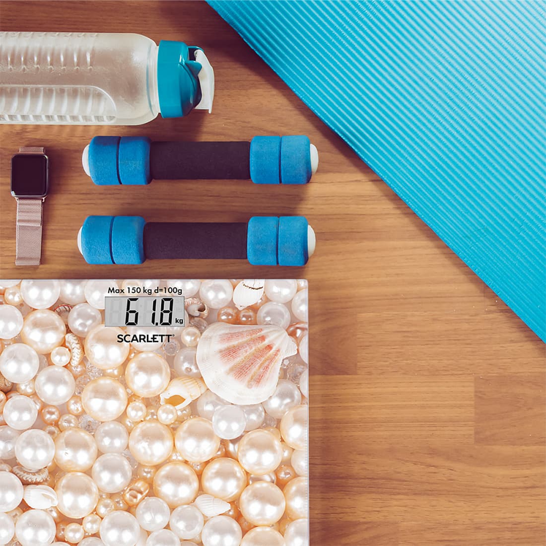 Весы, Scarlett, SC-BS33E085, Электронные, Материал корпуса стекло, Максимальный вес 180 кг, Автоматическое включение/выключение, Тип батарейки CR2032