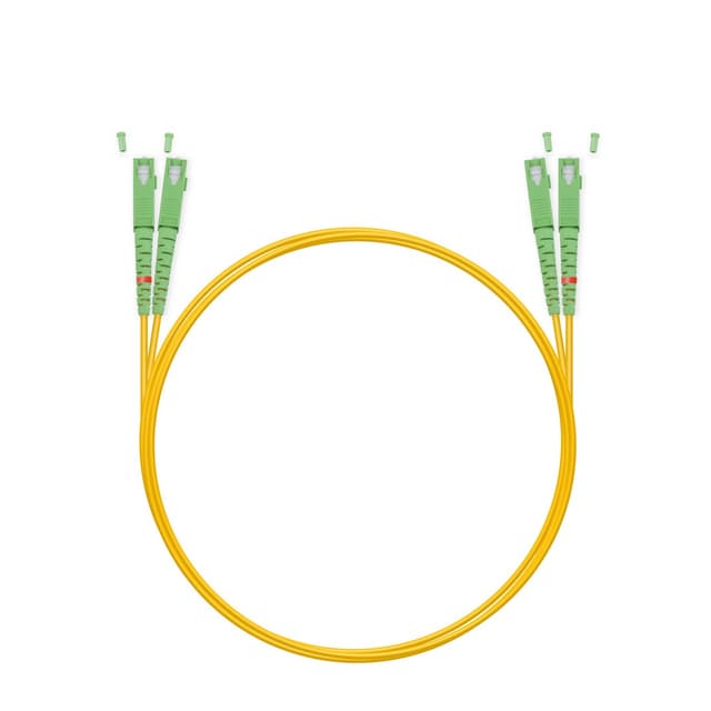 Патч корд оптоволоконный,, SC/APC-SC/APC SM 9/125 Duplex 3.0мм 1 м, LSZH