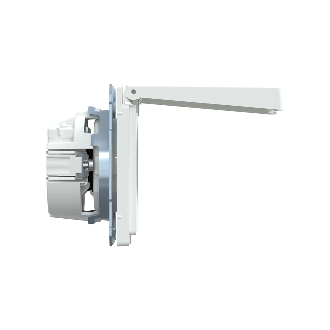 Розетка, MERTEN, MTN2314-6035, D-Life 16А с з/к с крышкой IP44 белый лотос