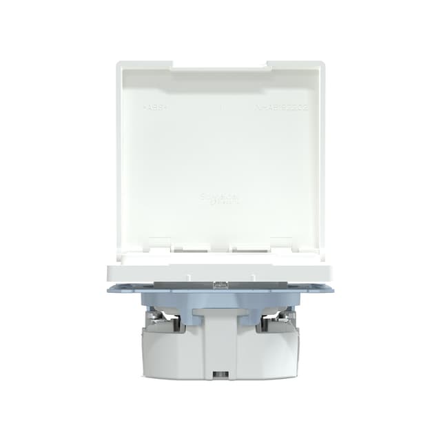 Розетка, MERTEN, MTN2314-6035, D-Life 16А с з/к с крышкой IP44 белый лотос