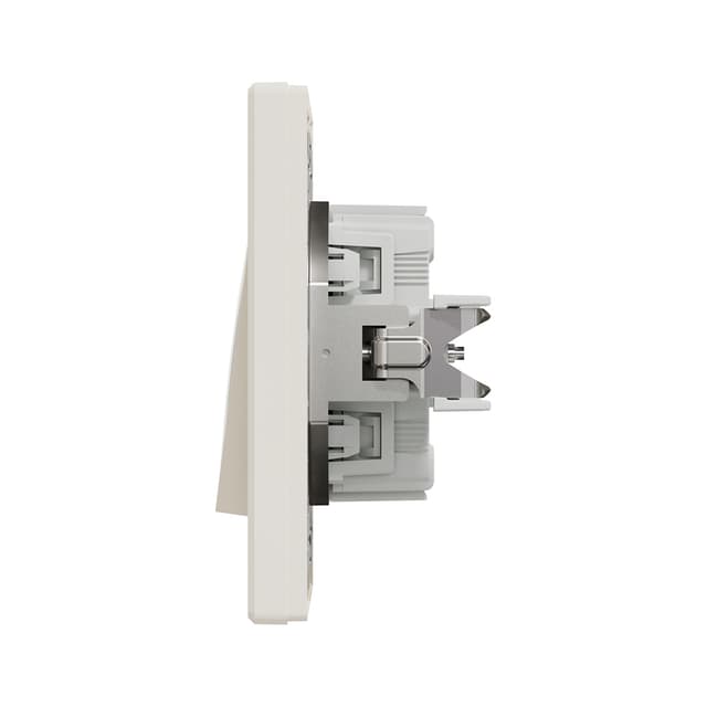 Выключатель двухклавишный, SE, EPH0300123, Asfora в сборе кремовый