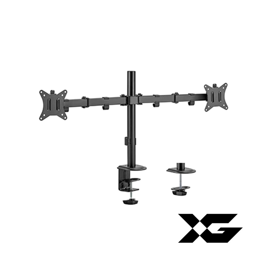 Настольный кронштейн для мониторов, XG, MG-1732D, 17"-32", Нагрузка 2х9 кг., Наклон +/- 45°, Поворот +/- 90°, Вращение монитора +/- 180°, VESA 75x75,100x100