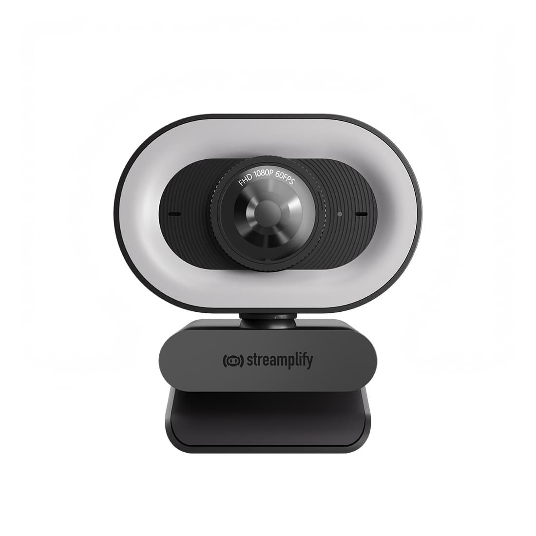 Веб-Камера, Streamplify, CAM PLUS-FHD-2M60-LIGHT-BK, 1920x1080, 2.0Mpx, 80 градусов, USB 2.0 Type A, Микрофон, Автофокус, Подсветка, Крепление: зажим, Длина кабеля: 200 см, Черный