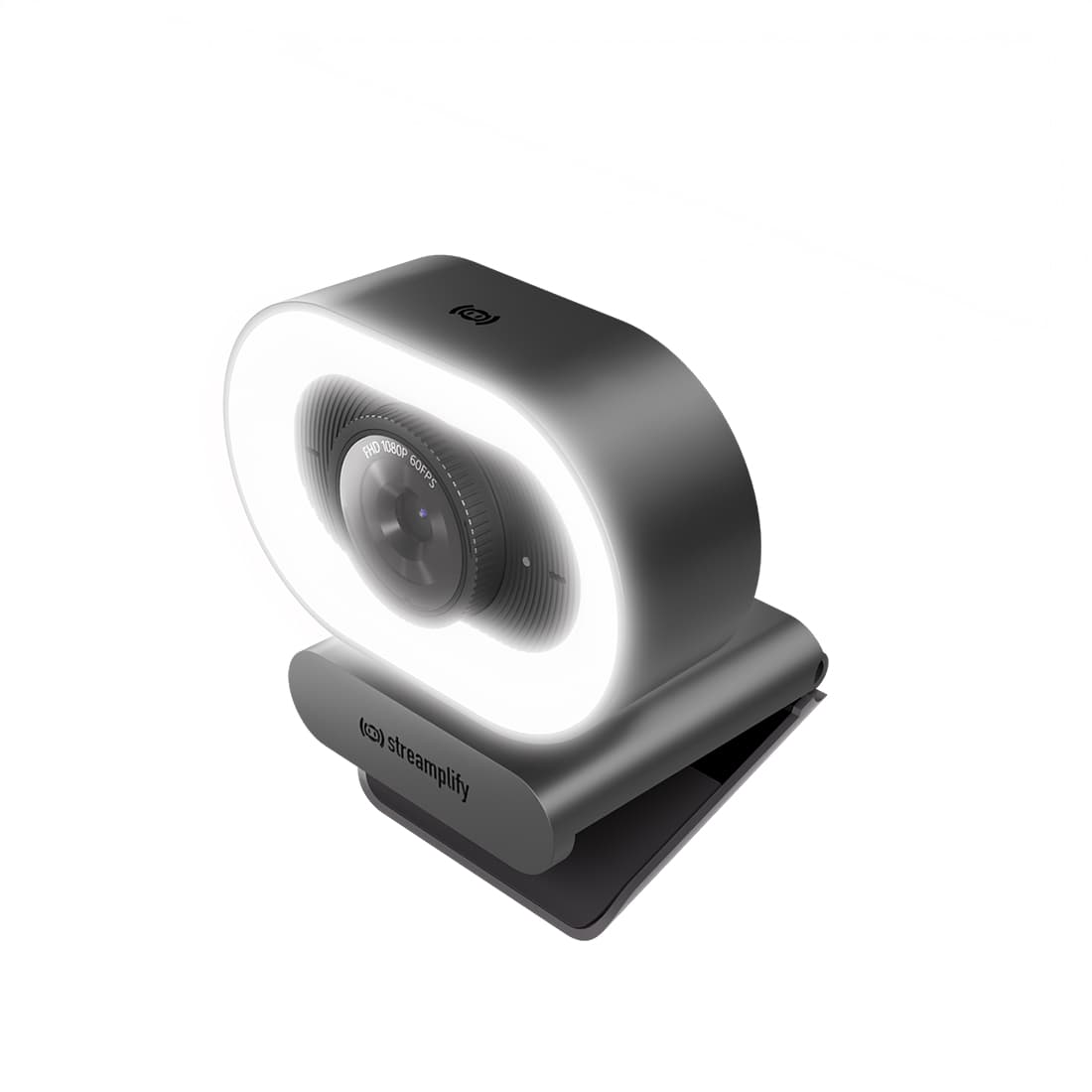Веб-Камера, Streamplify, CAM PLUS-FHD-2M60-LIGHT-BK, 1920x1080, 2.0Mpx, 80 градусов, USB 2.0 Type A, Микрофон, Автофокус, Подсветка, Крепление: зажим, Длина кабеля: 200 см, Черный