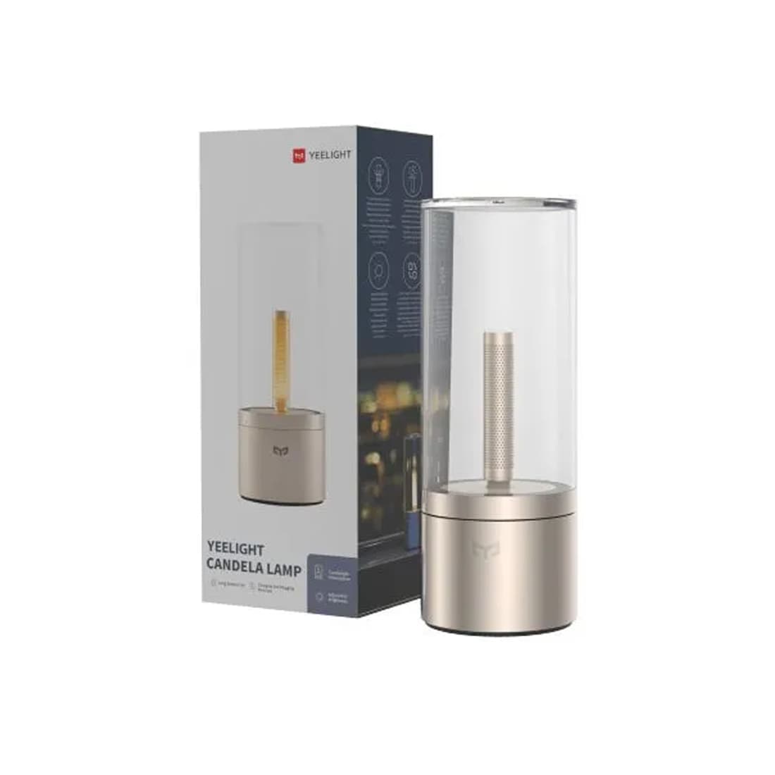 Лампа-ночник,Модель YLFWD-0019, Цветовая температура 1800K (тёплый свет), Управление через смартфон IOS/Android,Кабель для зарядки: Micro USB (1 метр), Рабочая температура: от -10 до +40°C, Ёмкость аккумулятора: 2500 мА·ч Золотистый