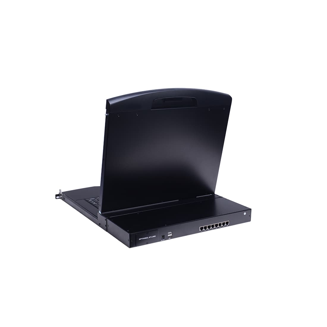 KVM консоль, SHIP, AS-9108TLS, Стоечная, 8-портовая, 19" экран, Коннекторы CAT5, Чёрный