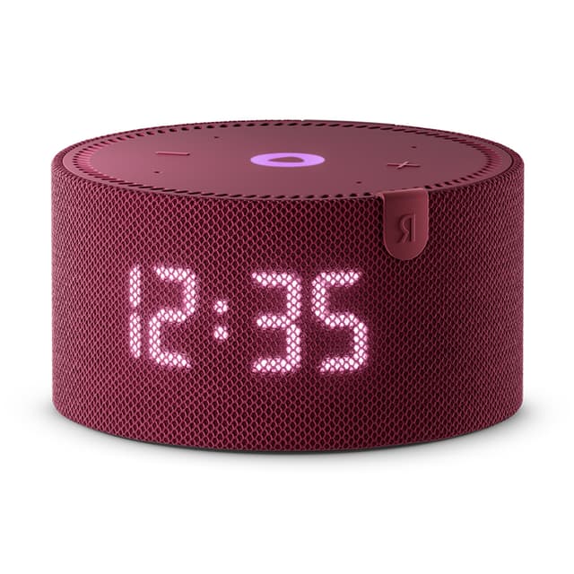 Умная колонка, Яндекс, YNDX-00020R, Яндекс Станция Мини с часами, 10Вт, 1 динамик, 4 микрофона, 150–20 000 Гц, Wi-Fi (2,4–5 ГГц), Bluetooth 5.0, AUX OUT, красный гранат
